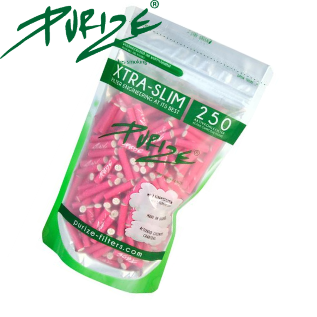 Aktivkohlefilter, PURIZE®, XTRA Slim, PINK, 250er